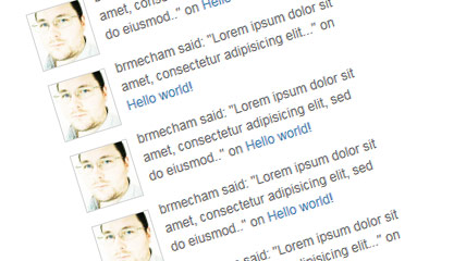 WordPress Recent Comments with Excerpt and Gravatar
